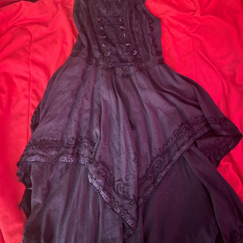 Elegant Blue Lace Dress